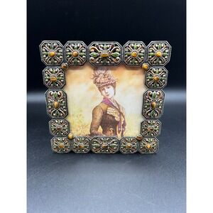 VTG Tizo Design Tiger Eye  Crystal Swarovski  Art Deco  Picture Frame